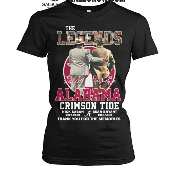 Alabama Crimson Tide Nick Saban Bear Bryant The Legends Thank You T Shirt