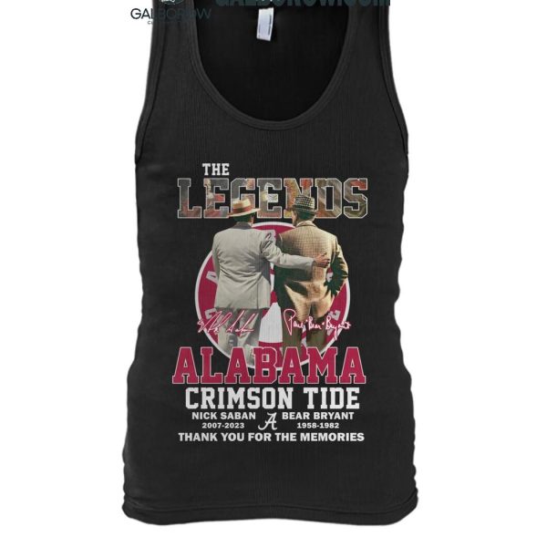 Alabama Crimson Tide Nick Saban Bear Bryant The Legends Thank You T Shirt