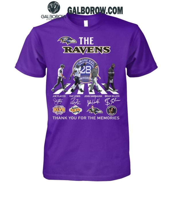 Baltimore Ravens Thank You For 128 Years The Ravens Legends 2024 T-Shirt