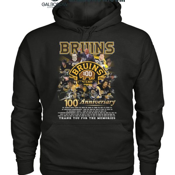 Boston Bruins 100th Anniversary Thank You For All The Memories 2024 T Shirt