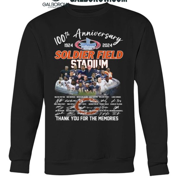 Chicago Bears 100th Anniversary Of Soldier Field Stadium 1924 2024 T Shirt