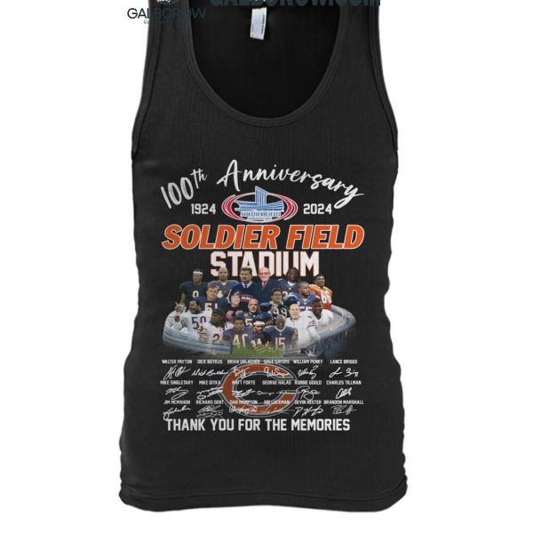 Chicago Bears 100th Anniversary Of Soldier Field Stadium 1924 2024 T Shirt