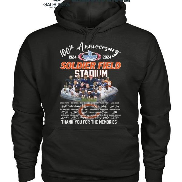 Chicago Bears 100th Anniversary Of Soldier Field Stadium 1924 2024 T Shirt