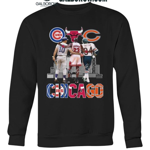 Chicago Cubs Ron Santo Chicago Bulls Michael Jordan Chicago Bears Walter Payton T Shirt 3 bIv9r.jpg