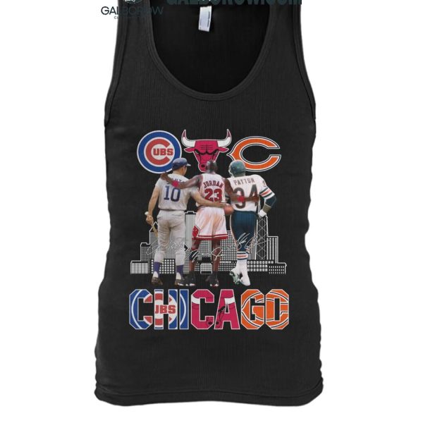 Chicago Cubs Ron Santo Chicago Bulls Michael Jordan Chicago Bears Walter Payton T Shirt 5 jMDmC.jpg