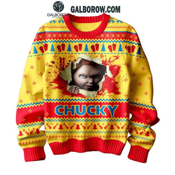 Chucky Halloween Wanna Play For Child’s Play 2024 Ugly Sweater