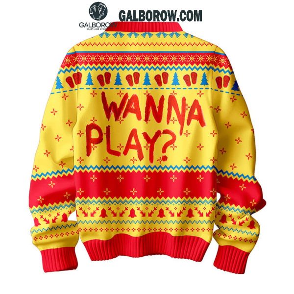 Chucky Halloween Wanna Play For Child’s Play 2024 Ugly Sweater