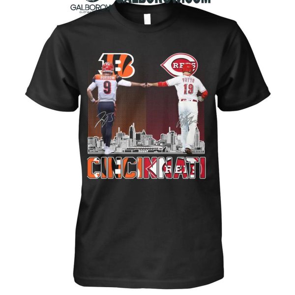 Cincinnati Bengals 2024 Joseph Burrow Cincinnati Reds Joey Votto T-Shirt