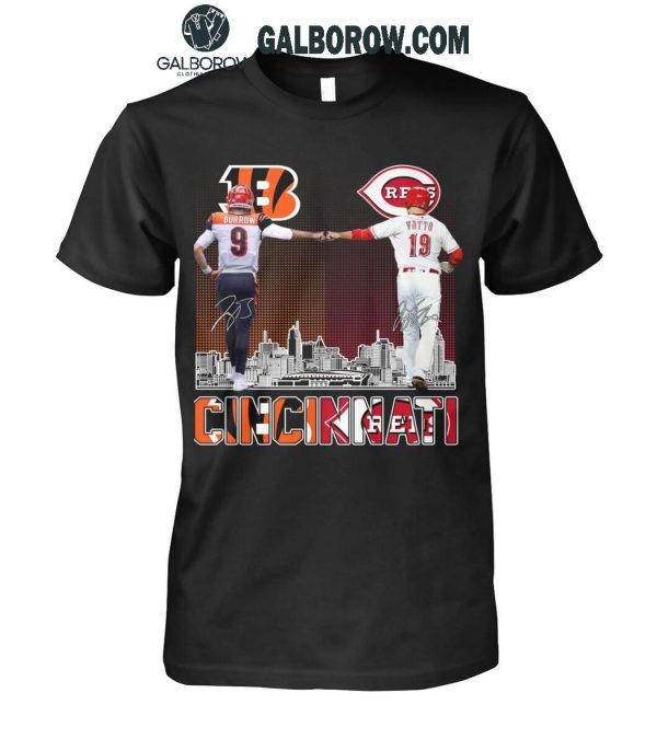 Cincinnati Bengals 2024 Joseph Burrow Cincinnati Reds Joey Votto T-Shirt