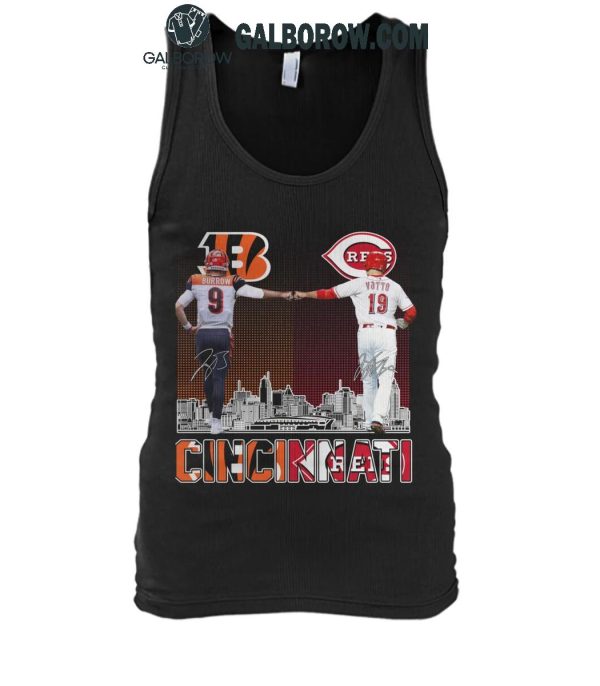 Cincinnati Bengals 2024 Joseph Burrow Cincinnati Reds Joey Votto T-Shirt