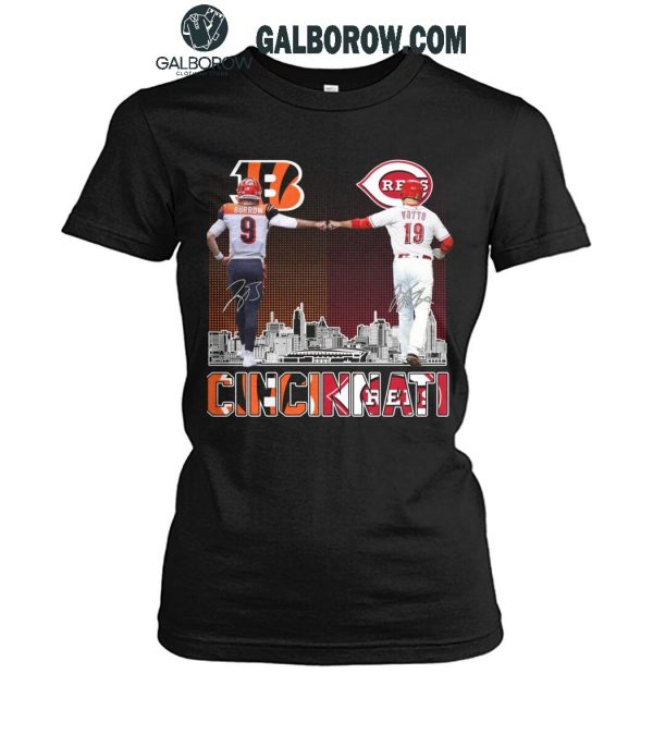 Cincinnati Bengals 2024 Joseph Burrow Cincinnati Reds Joey Votto T-Shirt