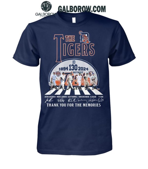 Detroit Tigers 1894-2024 The Tigers 130 Years Thank You For The Memories T-Shirt