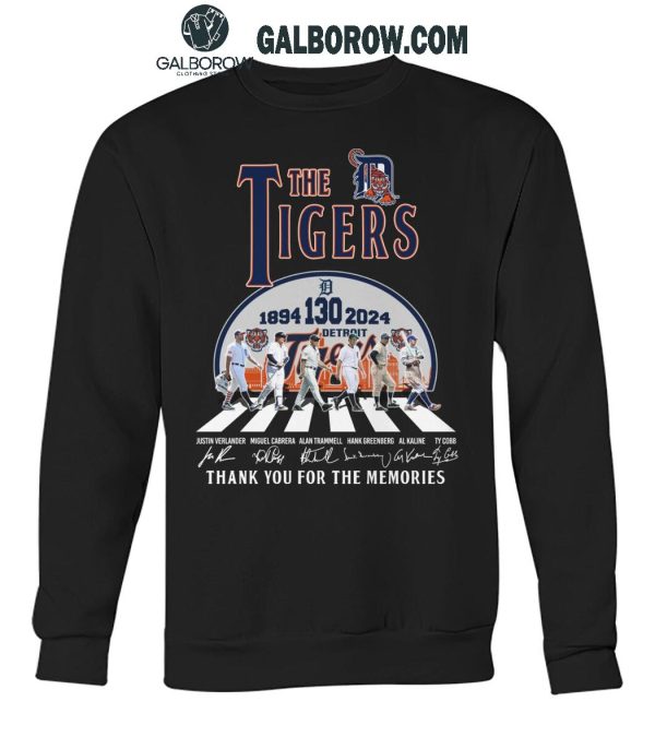 Detroit Tigers 1894-2024 The Tigers 130 Years Thank You For The Memories T-Shirt