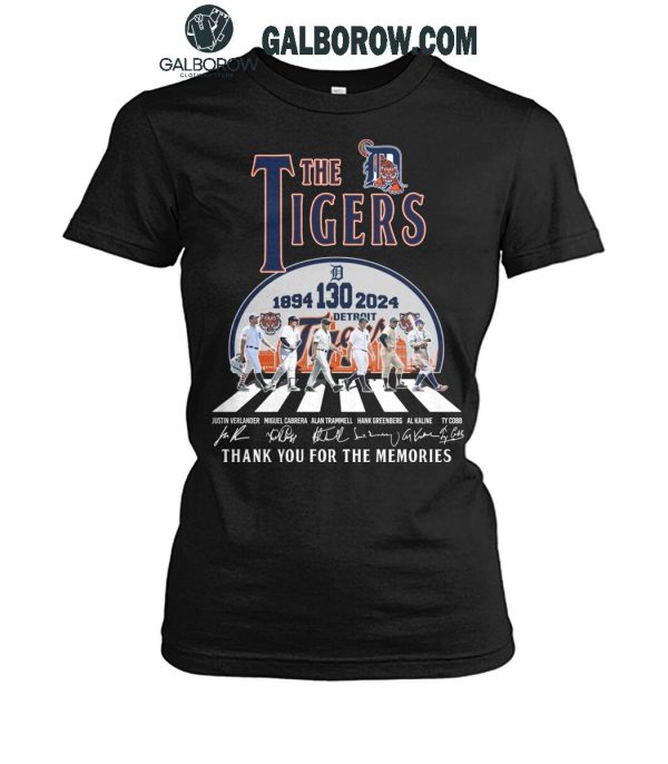 Detroit Tigers 1894-2024 The Tigers 130 Years Thank You For The Memories T-Shirt