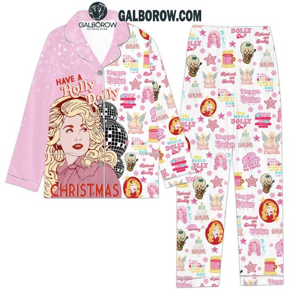 Dolly Parton Have A Holly Dolly Christmas 2024 Polyester Pajamas Set