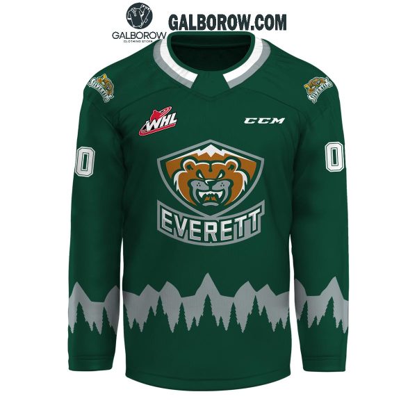 Everett Silvertips ForEverett Green Version Personalized Hockey Jersey