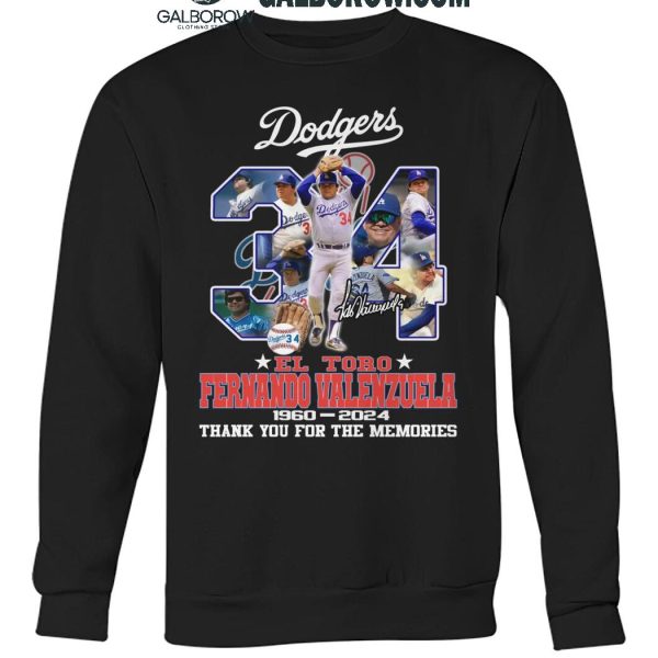 Fernando Valenzuela Los Angeles Dodgers 1960 2024 Thank You T Shirt