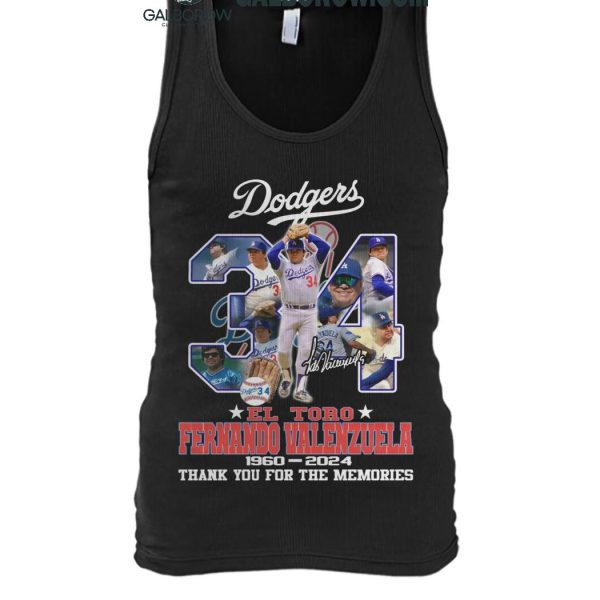 Fernando Valenzuela Los Angeles Dodgers 1960 2024 Thank You T Shirt