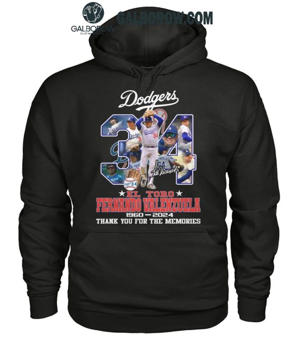 Fernando Valenzuela Los Angeles Dodgers 1960-2024 Thank You T-Shirt