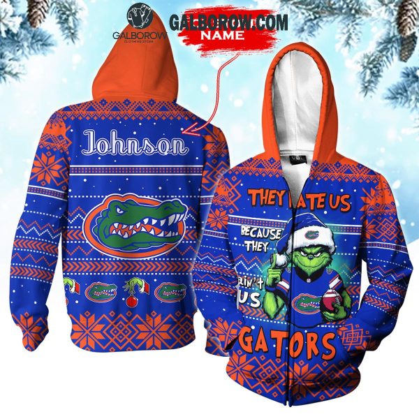 Florida Gators They Hate Us Christmas Grinch Personalized Hoodie T-Shirt