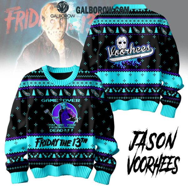 Friday The 13th Jason Voorhees Game Over You Will Be Dead Ugly Sweater