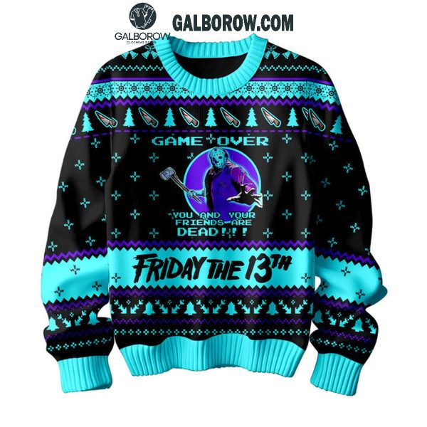 Friday The 13th Jason Voorhees Game Over You Will Be Dead Ugly Sweater