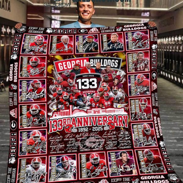 Georgia Bulldogs 133rd Anniversary 1892-2025 Fleece Blanket Quilt