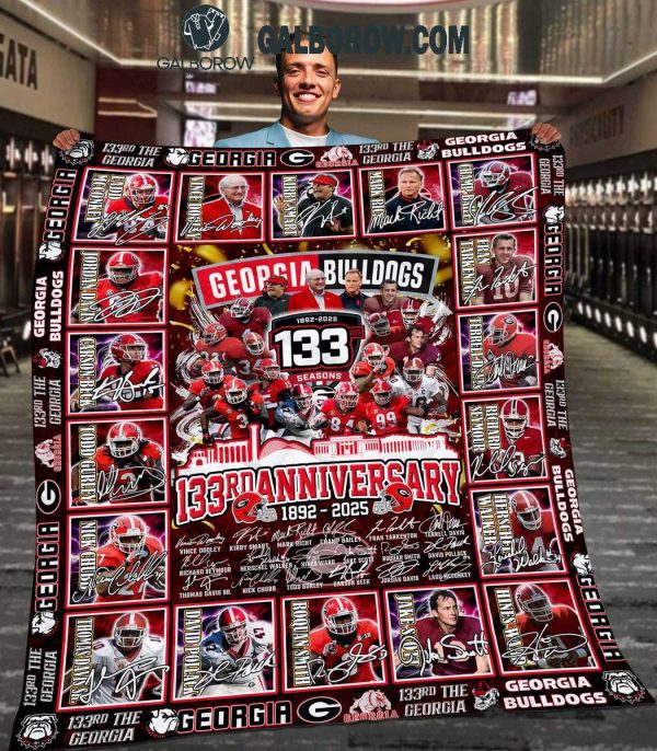 Georgia Bulldogs 133rd Anniversary 1892-2025 Fleece Blanket Quilt