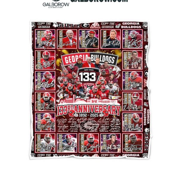 Georgia Bulldogs 133rd Anniversary 1892 2025 Fleece Blanket Quilt