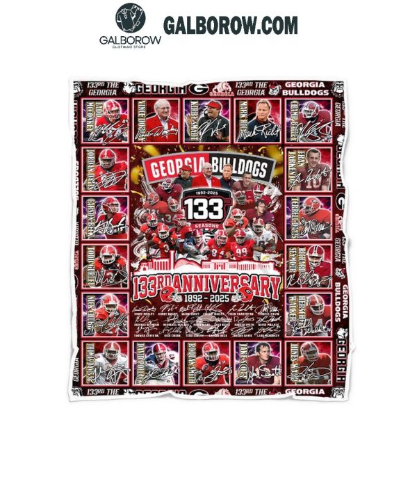 Georgia Bulldogs 133rd Anniversary 1892-2025 Fleece Blanket Quilt