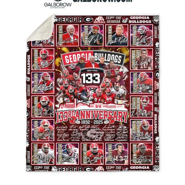 Georgia Bulldogs 133rd Anniversary 1892 2025 Fleece Blanket Quilt