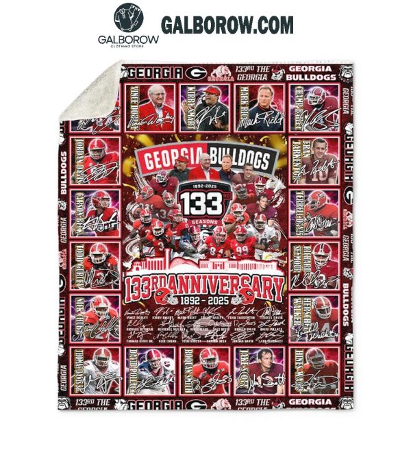 Georgia Bulldogs 133rd Anniversary 1892-2025 Fleece Blanket Quilt