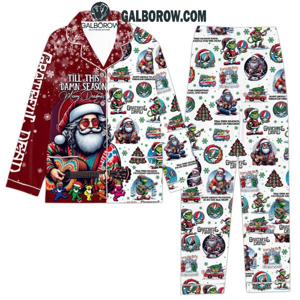 Grateful Dead Till This Damn Season Merry Christmas Polyester Pajamas Set