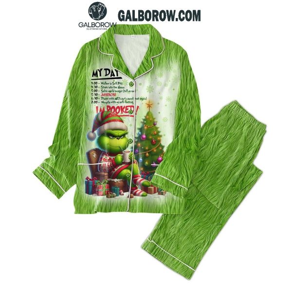 Grinch Christmas Day To Do List Polyester Pajamas Set