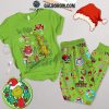 Grinch Christmas Is This Jolly Enough Fleece Pajamas Set Black