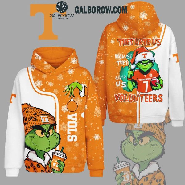 Grinch Tennessee Vols They Hate Us In Christmas Hoodie T-Shirt