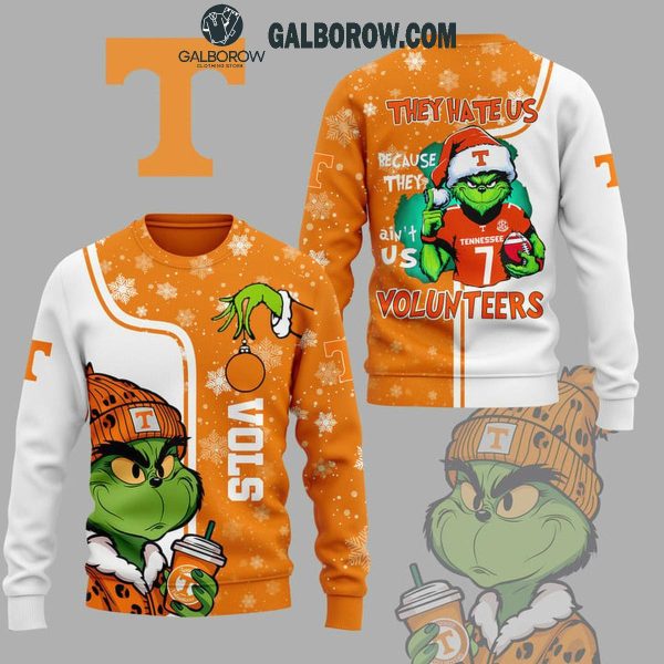 Grinch Tennessee Vols They Hate Us In Christmas Hoodie T-Shirt