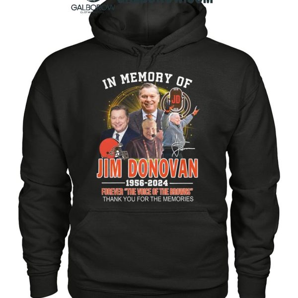 Jim Donovan 1956 2025 The Voices Of Cleveland Browns T Shirt