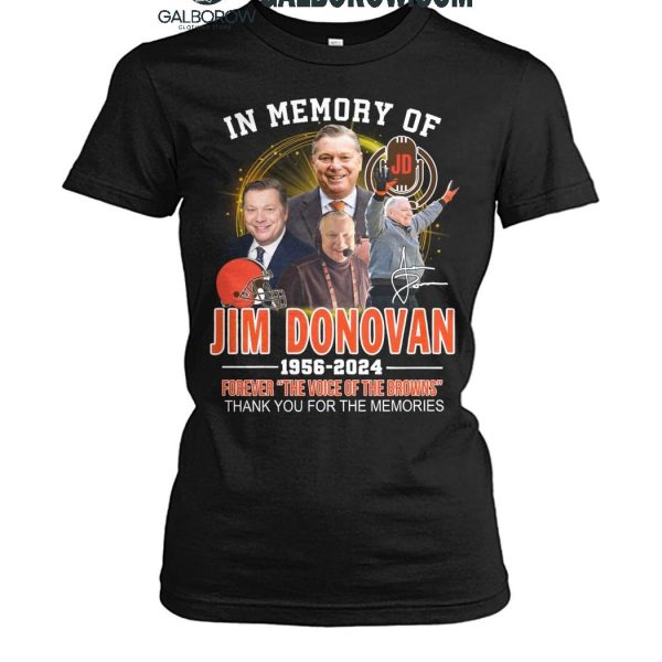 Jim Donovan 1956 2025 The Voices Of Cleveland Browns T Shirt