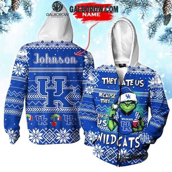 Kentucky Wildcats They Hate Us Christmas Grinch Personalized Hoodie T-Shirt