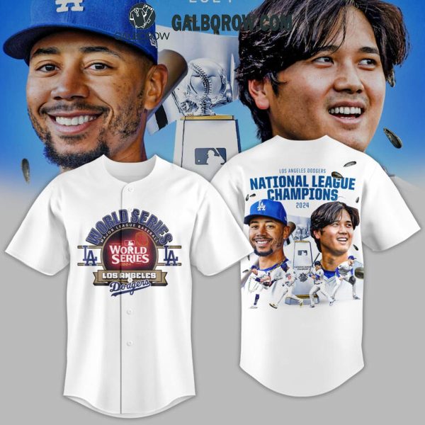 LA Dodgers Fanatics 2024 Champions Ohtani Betts Baseball Jersey White