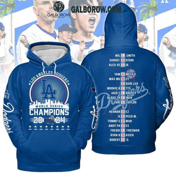 LA Dodgers Time For World Series Champs 2024 Hoodie T-Shirt Blue