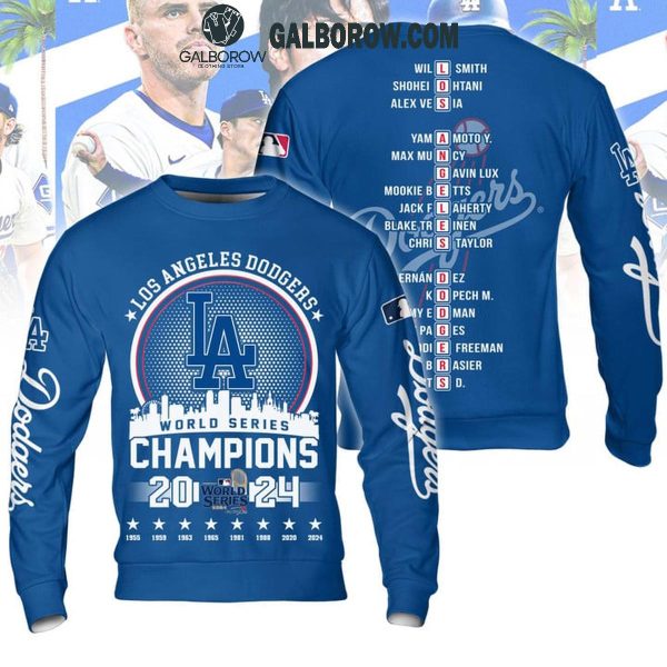 LA Dodgers Time For World Series Champs 2024 Hoodie T-Shirt Blue