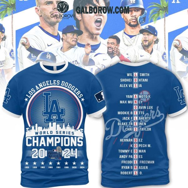 LA Dodgers Time For World Series Champs 2024 Hoodie T-Shirt Blue