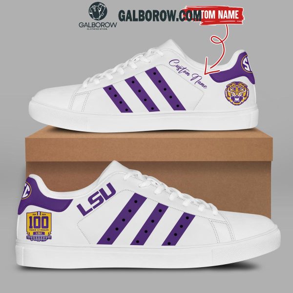 LSU Tigers 100 Years Of Tiger Stadium Personalized Stan Smith Shoes