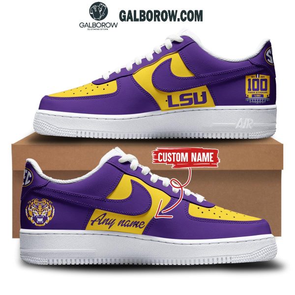 LSU Tigers Football 100 Years Of Tiger Stadium Personalized Air Force 1 Shoes