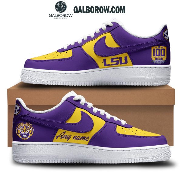 LSU Tigers Football 100 Years Of Tiger Stadium Personalized Air Force 1 Shoes