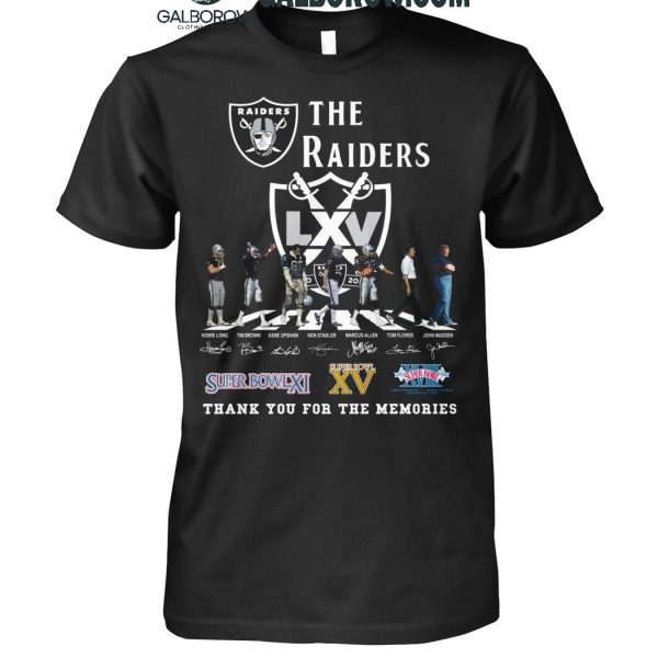 Las Vegas Raiders Thank You For The Memories The Legends The Raiders 2024 T-Shirt