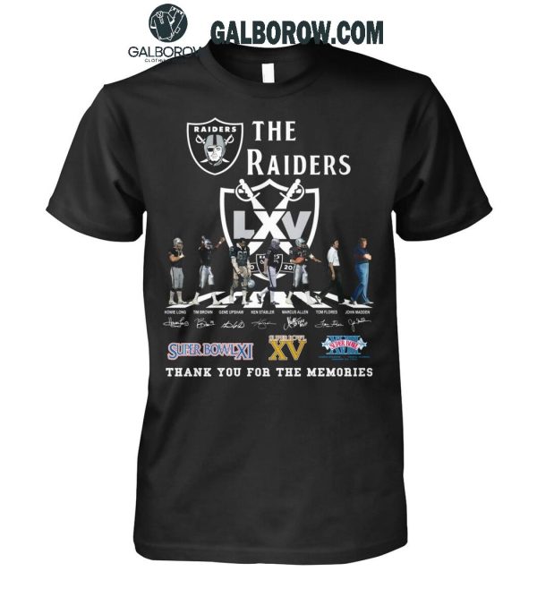 Las Vegas Raiders Thank You For The Memories The Legends The Raiders 2024 T-Shirt