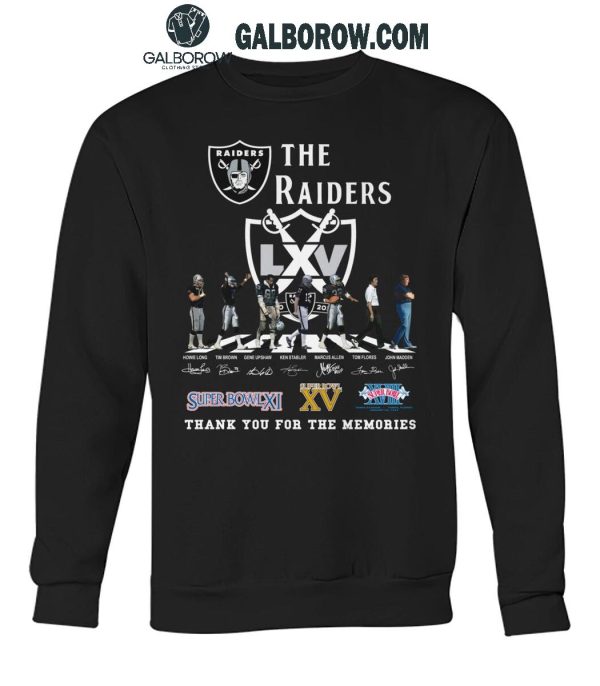 Las Vegas Raiders Thank You For The Memories The Legends The Raiders 2024 T-Shirt